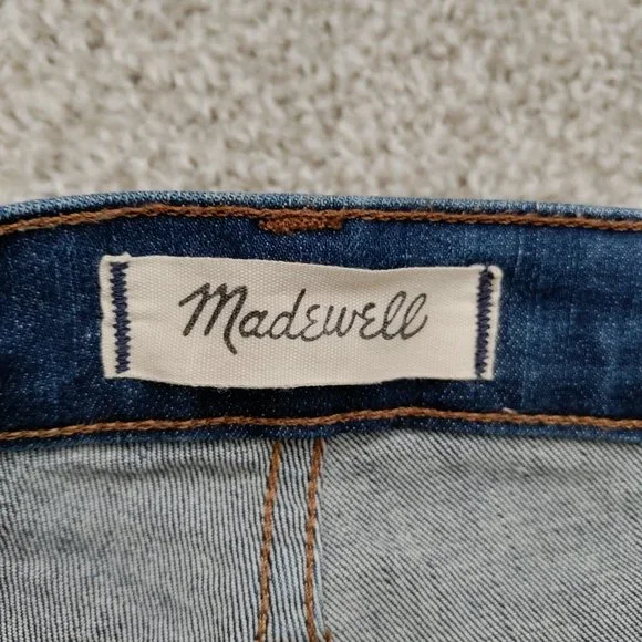 Madewell 9" High-Rise Skinny Jeans in Paloma Wash - Raw Hem Edition Size 25 - Picture 7 of 15